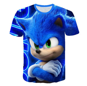 Sonic hedgehog t shirt Blue 3D Printed