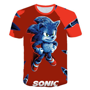 Sonic hedgehog t shirt Blue 3D Printed