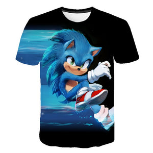 Sonic hedgehog t shirt Blue 3D Printed